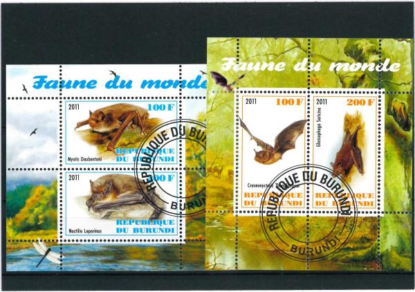 Fledermaus-Briefmarkenset Burundi